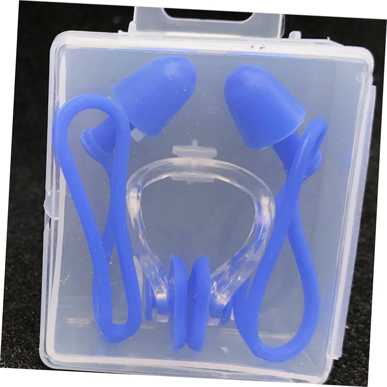 CANIGHT 2pcs Swim Nose Clip Earplug Set with Rope Waterproof Earplugs for Kids Adults Soft Silicone Nose Clamp