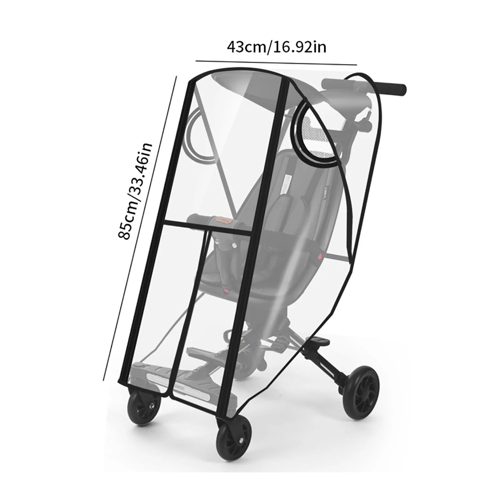 Copertura antipioggia in EVA for passeggino | scenario di utilizzo: EVA for protezione dagli agenti atmosferici, ventilazione con visione chiara