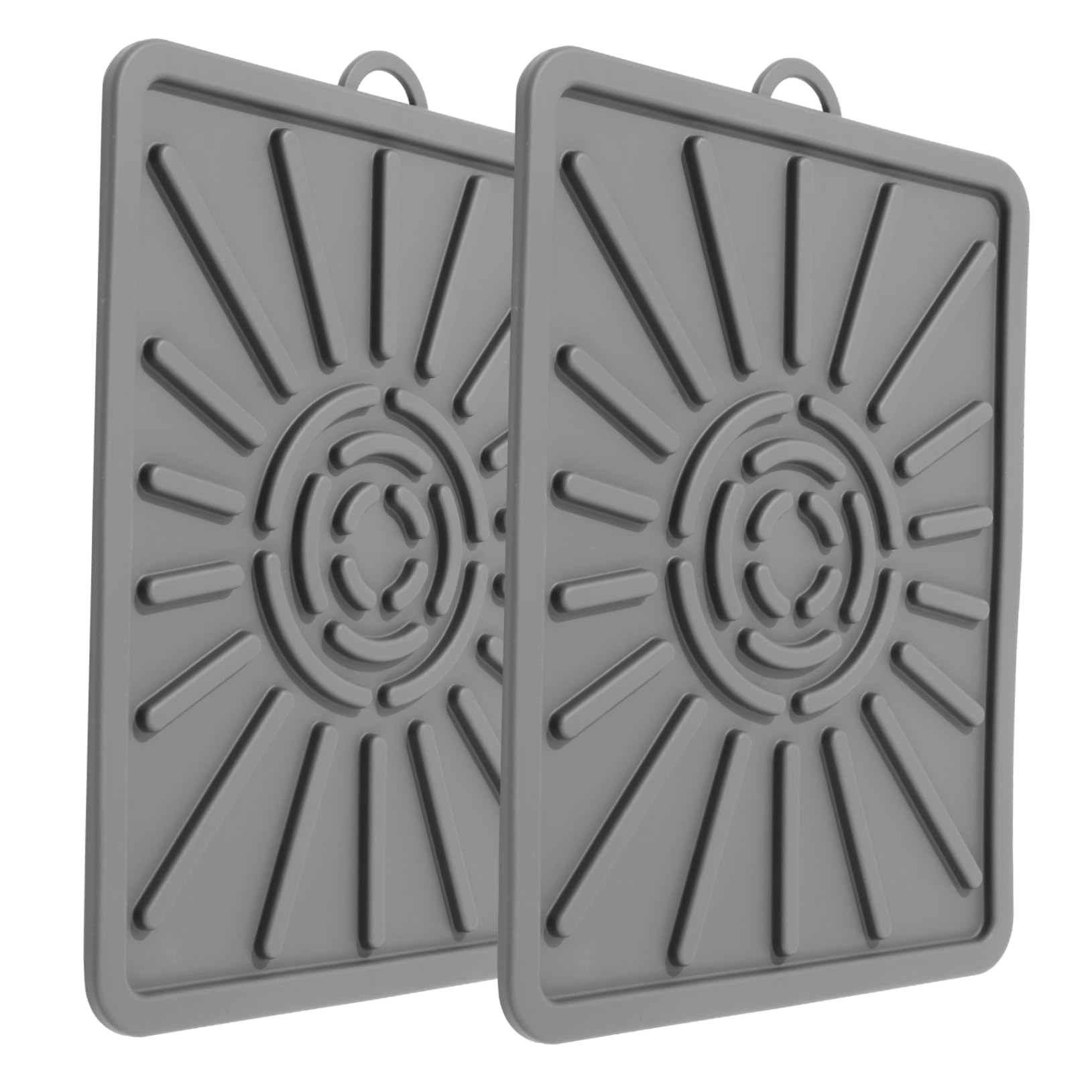 Milisten 2Pcs Silicone Griddle Mat Non Slip Baking Pads for Grilling Durable Oil Drain Pads for Outdoor Cooking Grey Color for Bbq and Kitchen Use
