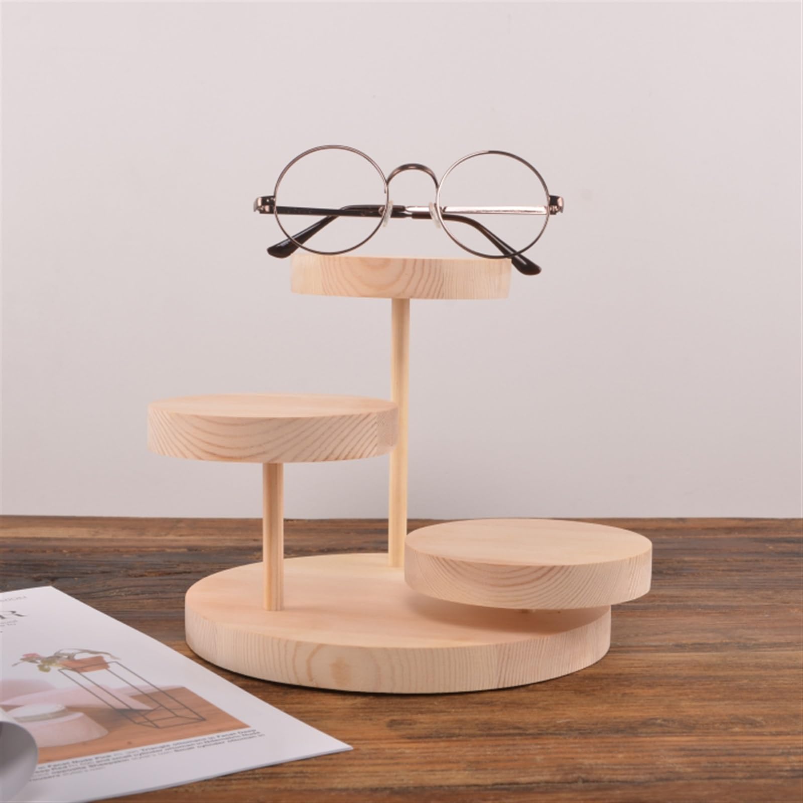 Brillenhalte Hochwertige Holzbrillen-Ausstellungsregale, Vitrinen, dekorative Ornamente, optisches Geschäft, Sonnenbrillen-Ausstellungsständer Brillenständer