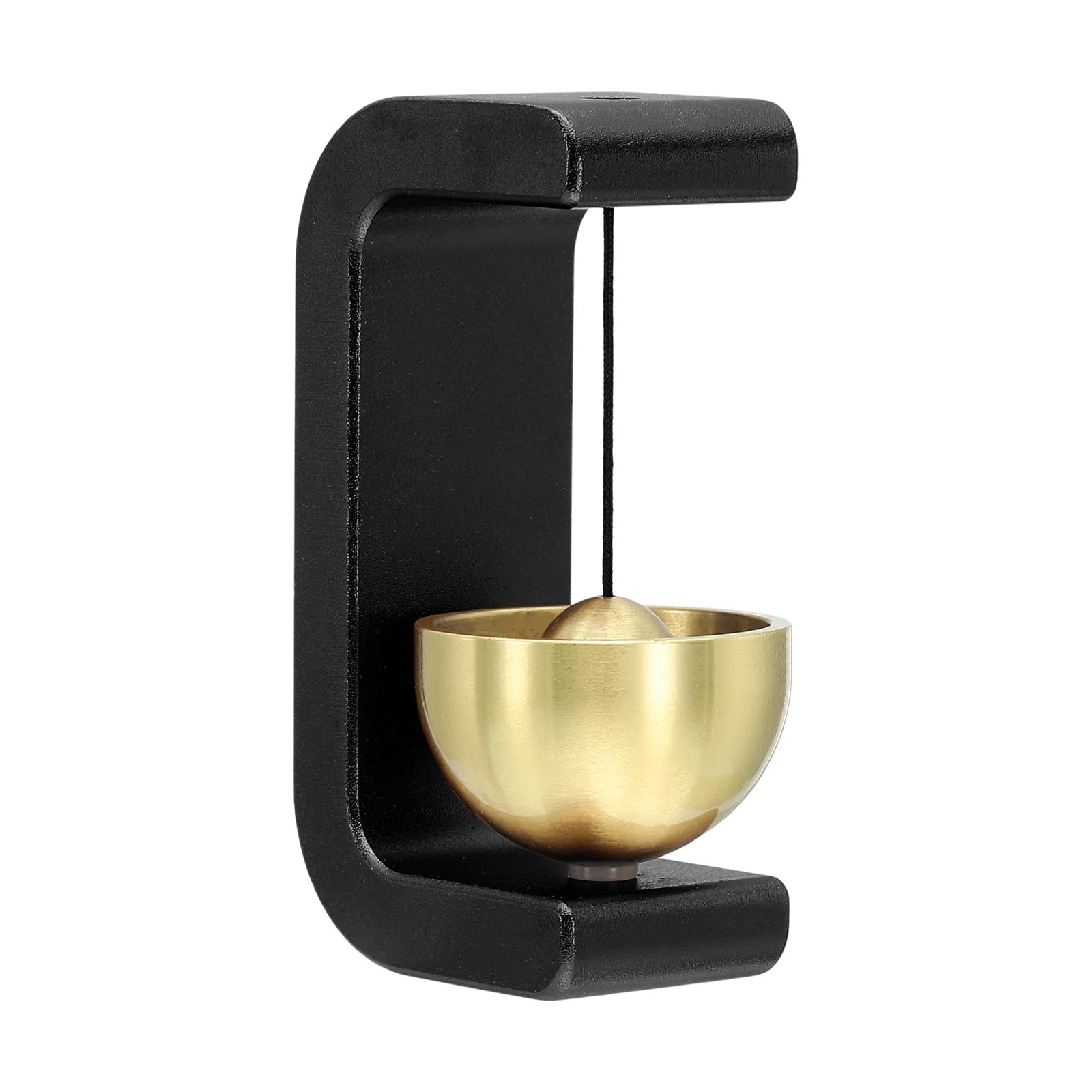 PATIKIL Magnetic Shopkeepers Bell for Door Opening Woodybeing Door Chime for Business Office Ornaments Hanging Decoration Entrance Fridge Sticker Black (C-Shape)