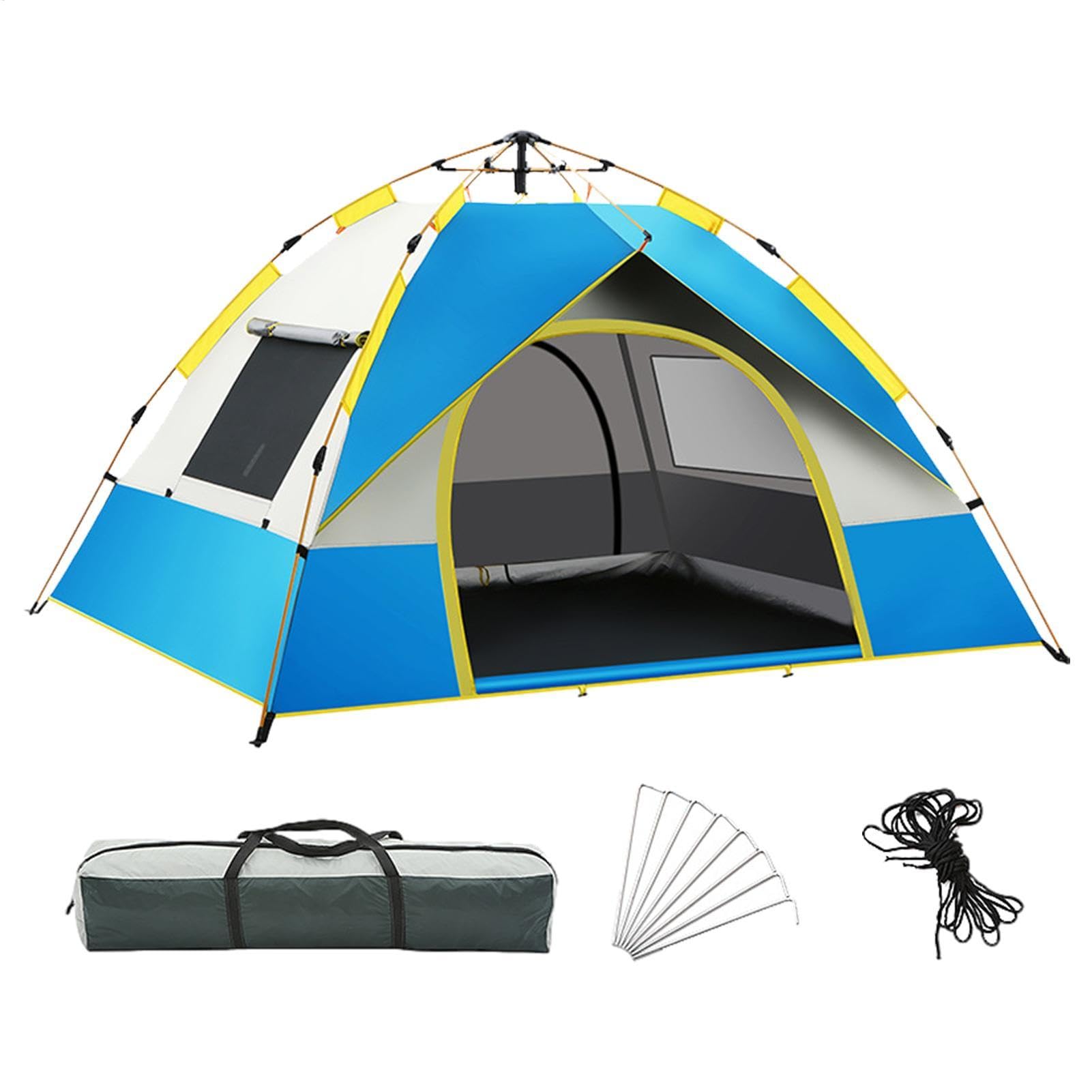 Tienda de campaña – Tienda de campaña familiar para 2-3 personas con protección UV | Tienda de campaña de instalación automática, accesorios de camping para mochileros, montañismo, senderismo