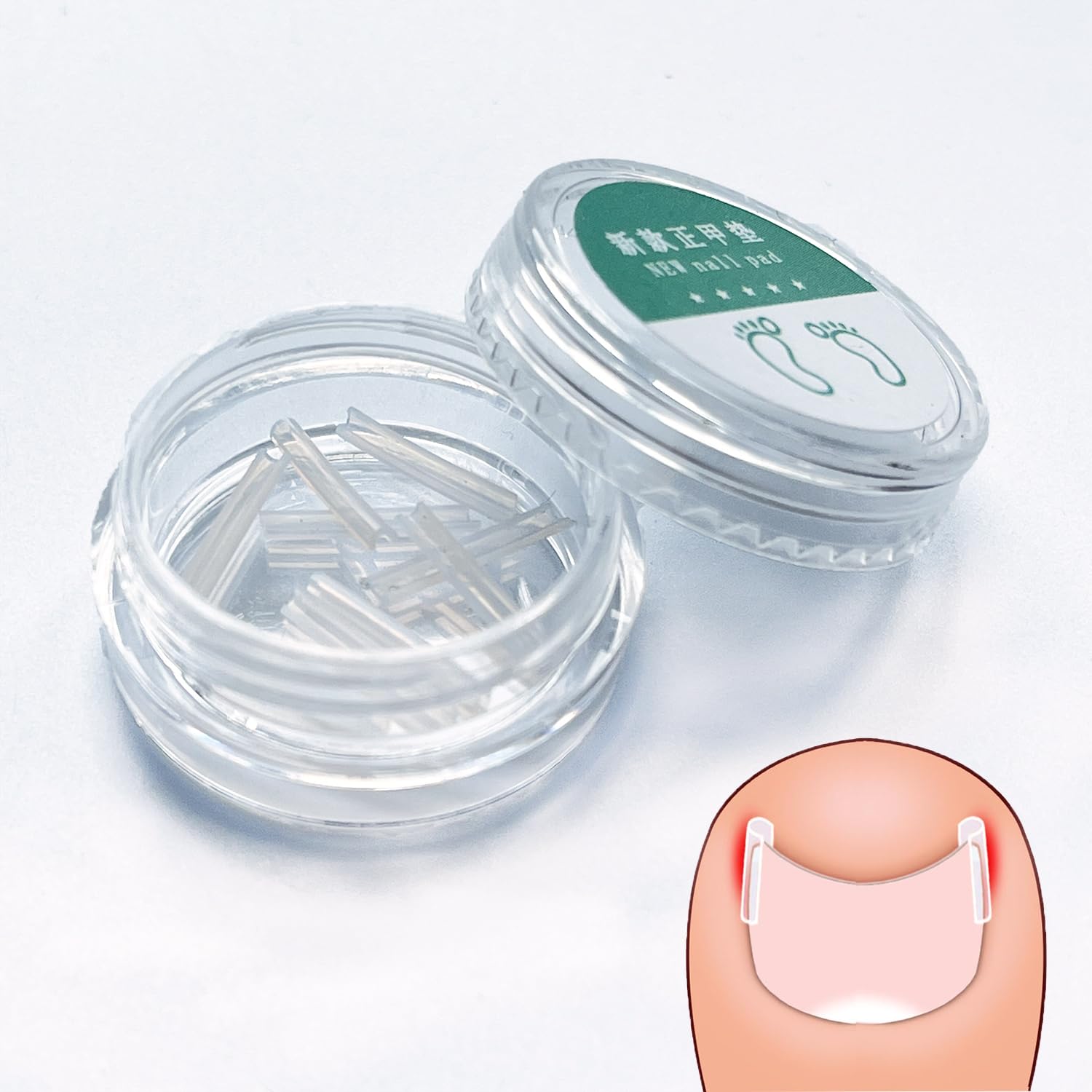 Unghie Incarnite Piedi Kit Pads - 12 Pezzi, Strumenti per la Cura Del Piede, Manicure in Acciaio Inox Tagliaunghie Dei Set, Pedicure Professionale Overgrown e Unghie