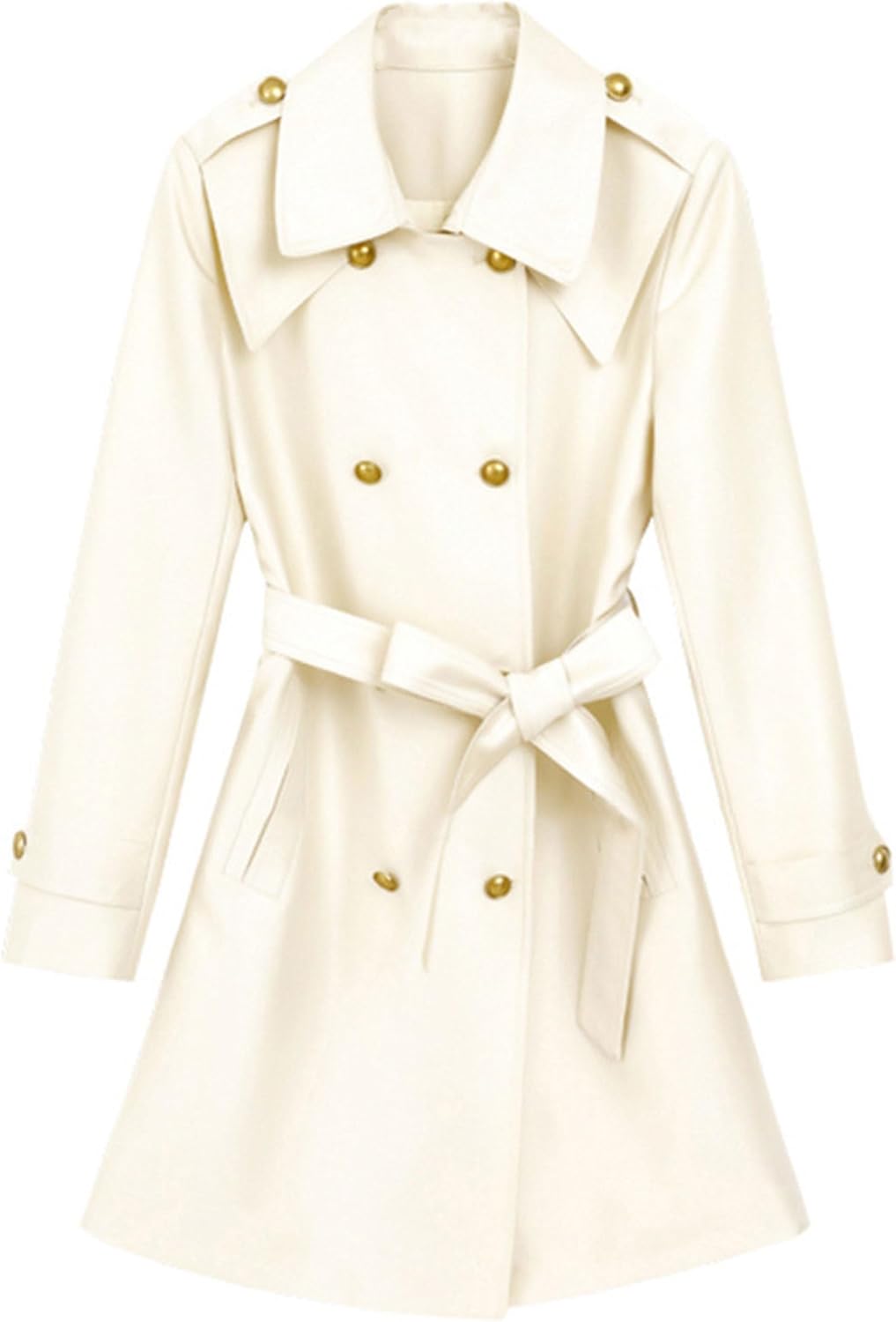 Bestgift Trench coat jacket women in the long section of the spring waist coat