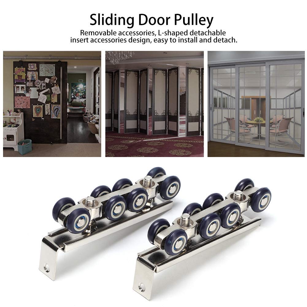 Buy Fdit 8 Wheels Door Track Pulley Hanging Wheel Sliding Door Floor