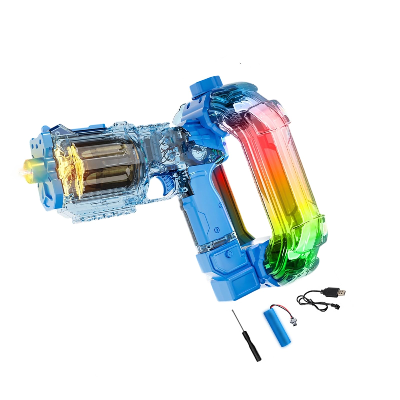 Squirter de Agua eléctrico de presión con luz, Juguete de Chorro Impermeable para y niños, en Agua, Juguete de Playa, Equipo, cumpleaños, Familia, Aire Libre