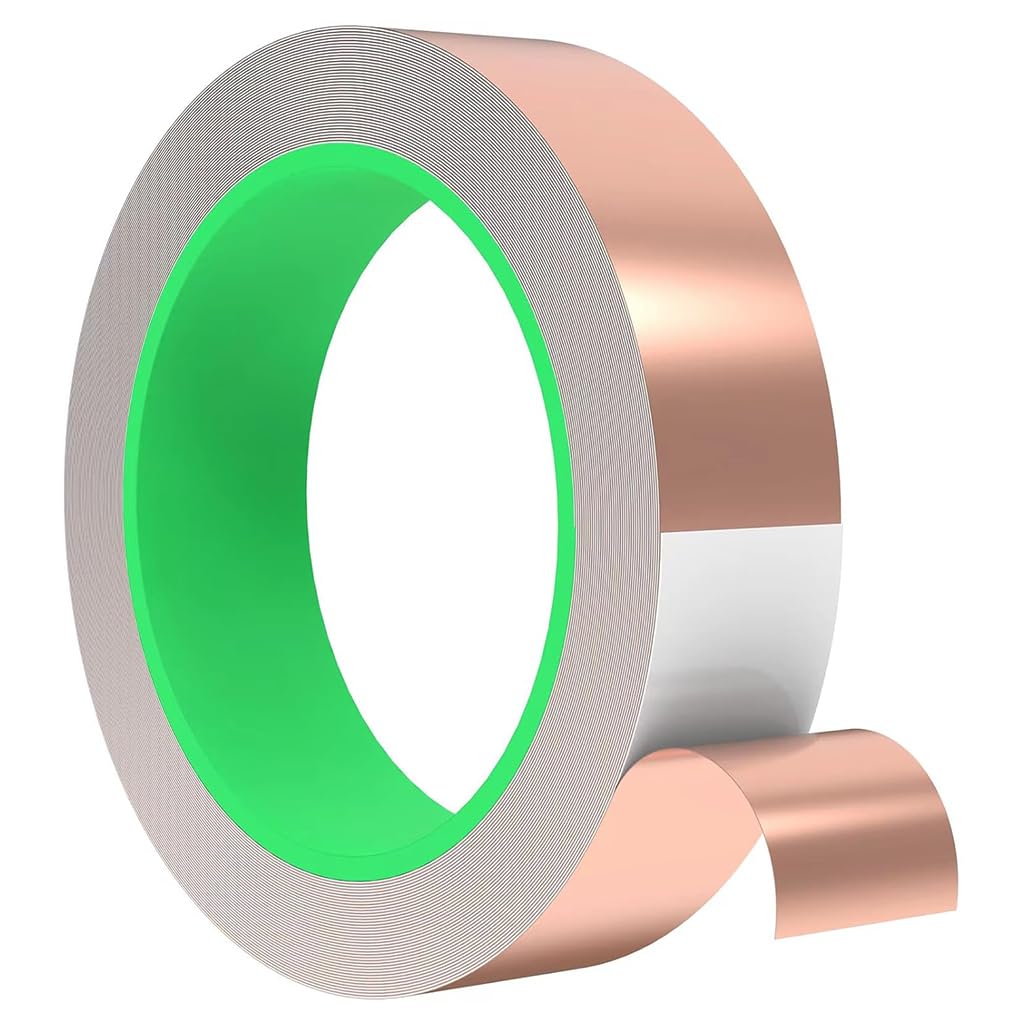 HASTHIP® Copper Foil Tape Roll - Masking Tape for Wrapping & Ainsulating Wire - Cuttable Self-Adhesive Conductive Tape - High Temperature Resistant Electromagnetic Shielding Copper Tape (2CMx20M) (B0D93T9MWJ) Amazon Price History, Amazon Price Tracker