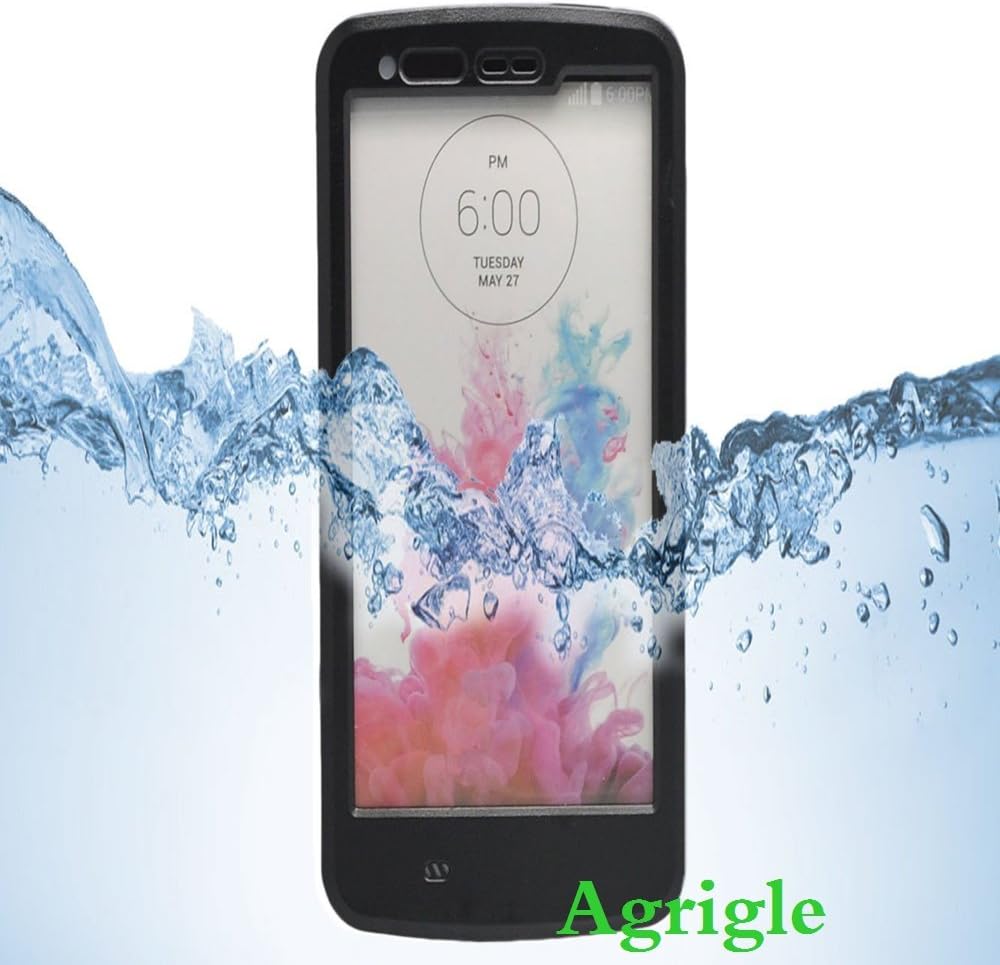 LG G3 Case,LG G3 Waterproof Case,AGRIGLE Armor Defender IP-68 [waterproof/Shockproof /Dirt Proof/Snow Proof] Heavy Duty Full Body Protective Cover with Kickstand Cover Case for LG G3 (Dark Black)