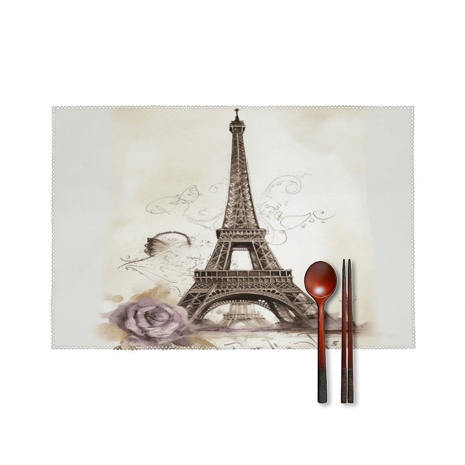 Fodpand Style Eiffel Tower Placemats Set Of 4 Place Mats Table Mats