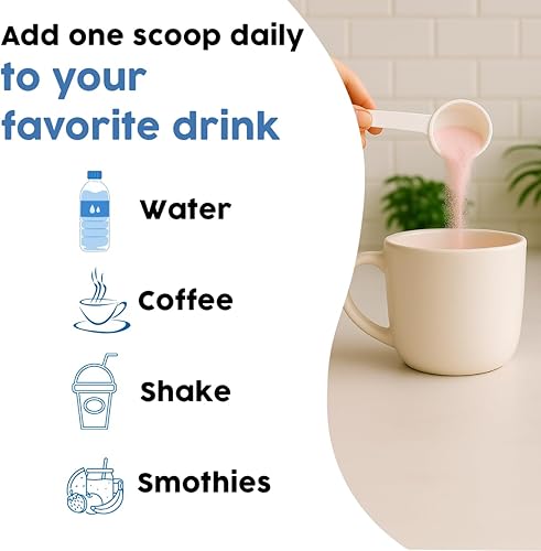 Miniatura 9 de Vital Life - Polvo de péptidos de colágeno + 17 súper ingredientes, 1.6 libras (paquete de 6), sabor a vainilla, apoya el cabello, la piel, las