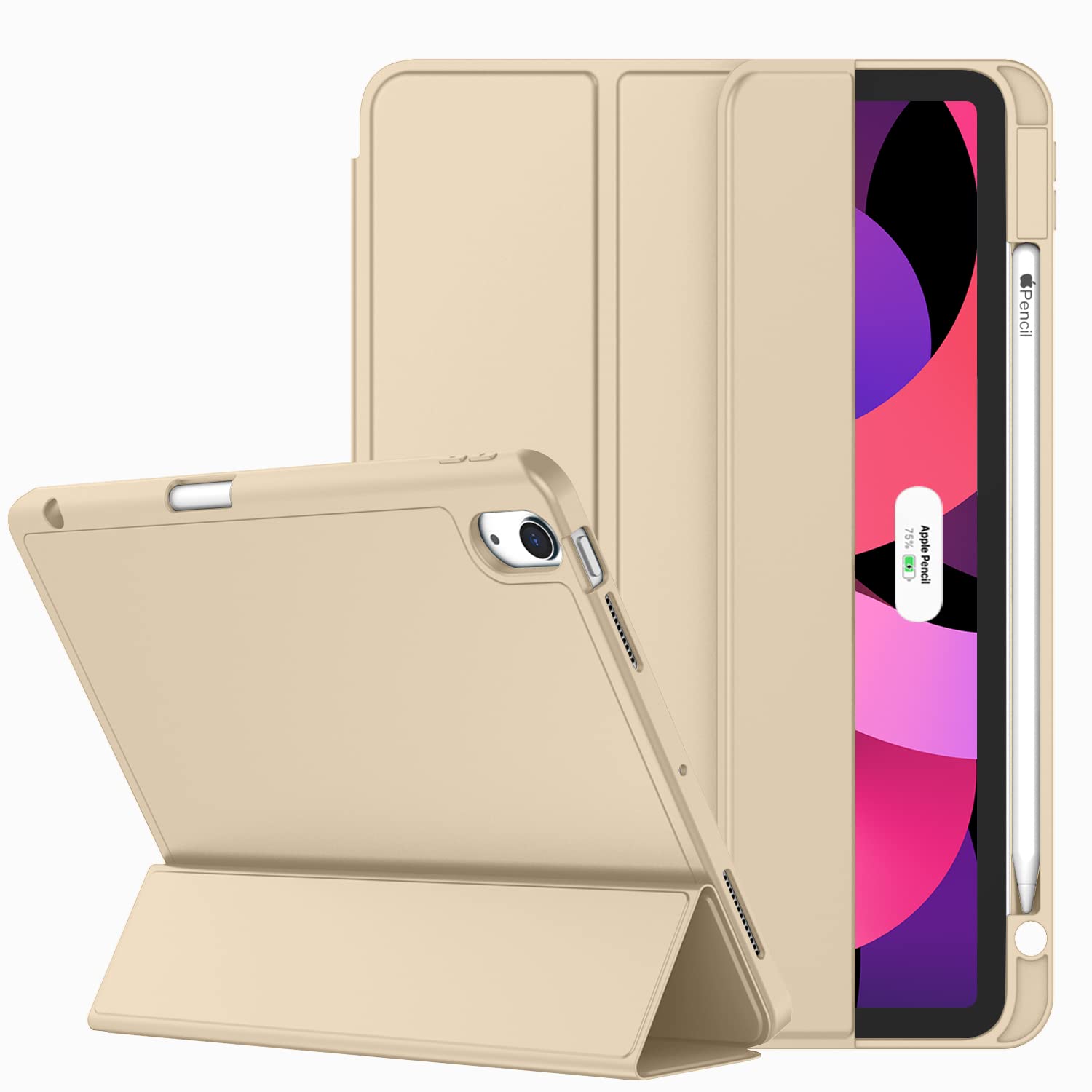 ZryXal iPad Air 11 Inch Case M3 2025 / M2 2024, iPad Air Case 5th Generation/4th Generation 2022/2020 10.9 Inch [Support Touch ID and Auto Wake/Sleep]