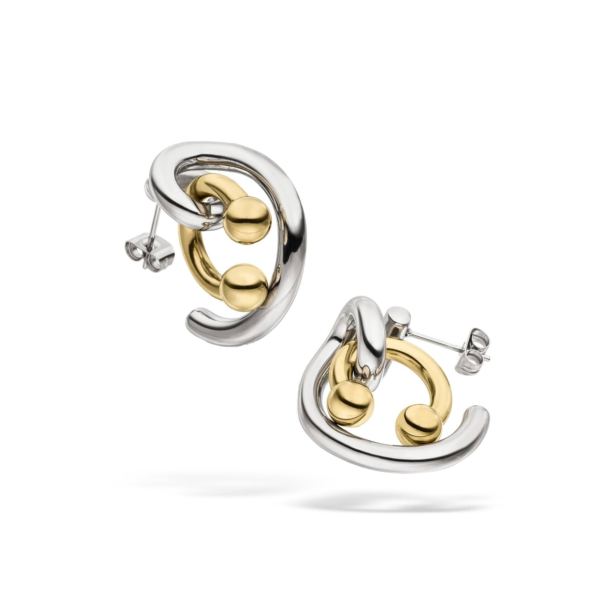 LIEBESKIND BERLIN Damen Schmuck - Creole, Ohrring - Bicolor - Urban Collection - Piercing Design - modern & besonders