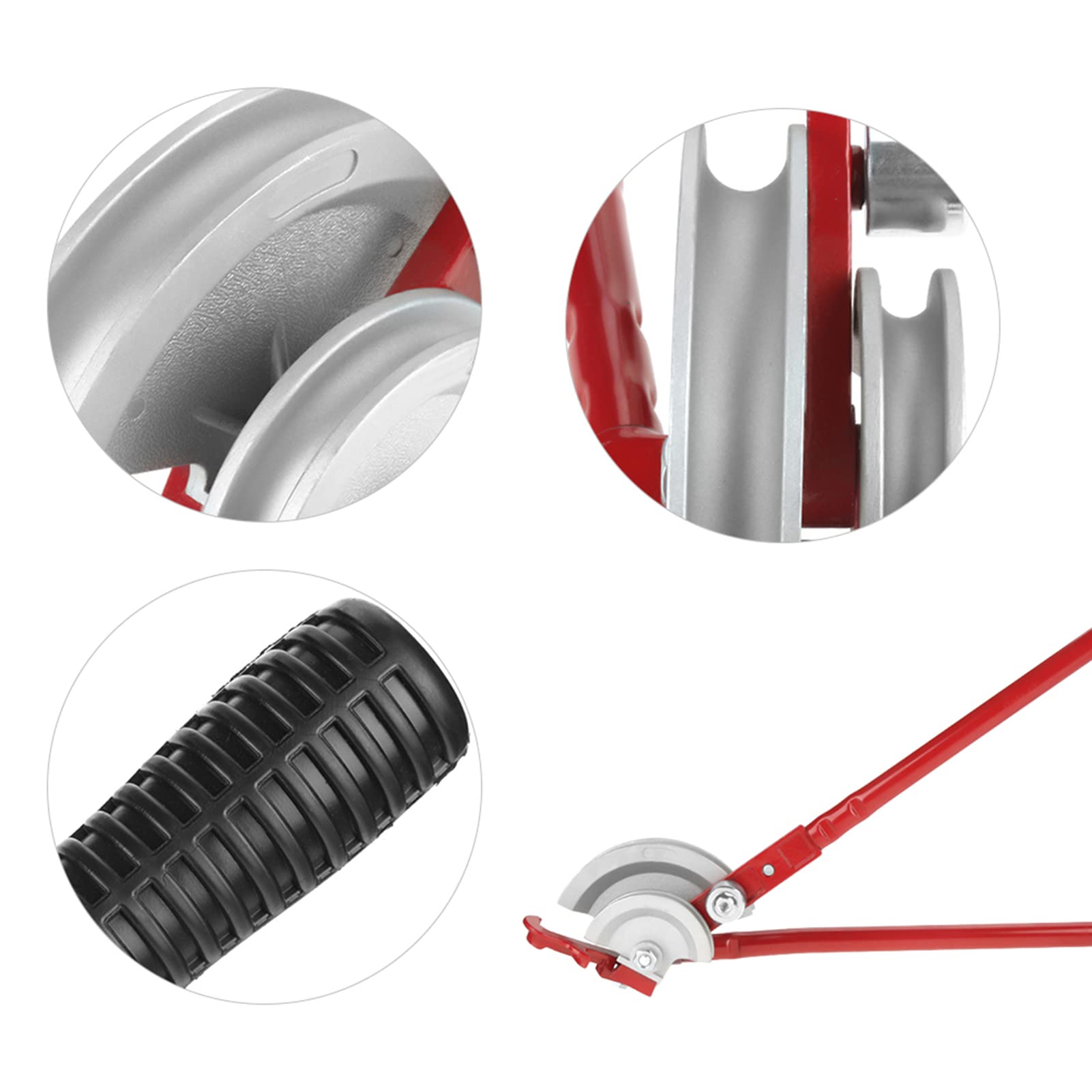 Giętarka do Rur 180° 2 w 1, Wytrzymała Ręczna Giętarka do Rur Miedzianych i Aluminiowych o średnicy 15 Mm i 22 Mm, Antypoślizgowy Uchwyt, Gięcie Pod Kątem 180 Stopni Instalacji HVAC