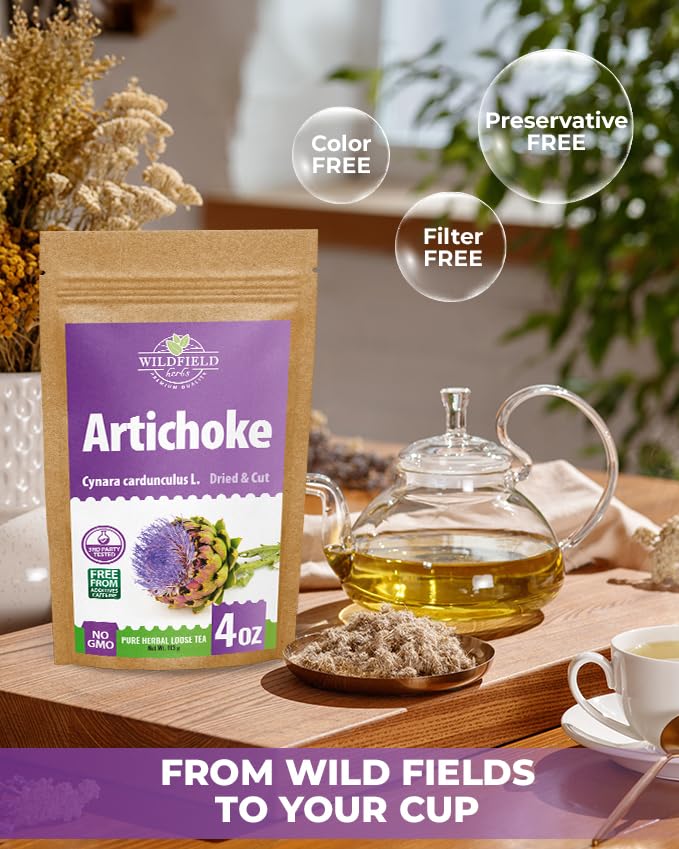Image of 4 oz. Alcachofa Artichoke Leaf Dried Artichokes Blend Herb Tea (Cynara Cardunculus) - 113g Herbal Hojas De Alcachofa Seca