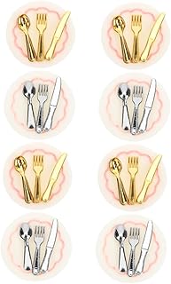 CIYODO 8 Conjuntos De Brinquedos Decoração Casa De Boneca Colher Modelo Casa De Boneca Ornamento Acessórios De Casa Pequena Fingir Brinquedo Acessórios De Casa De Boneca Suprimentos De