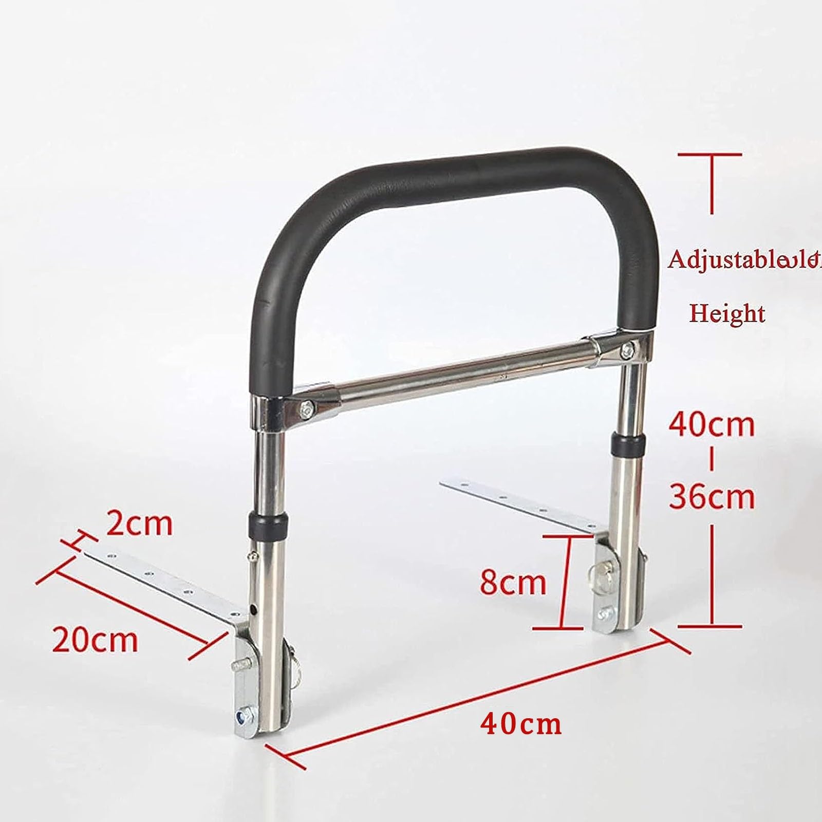 Barandilla Cama Adulto, Barandilla Plegable De Seguridad Barrera De Cama para Mayores Inoxidable Barandilla De Cama De Hospital para Ayudar A Ancianos Embarazadas Discapacitadas ( Color : B , Size : 4