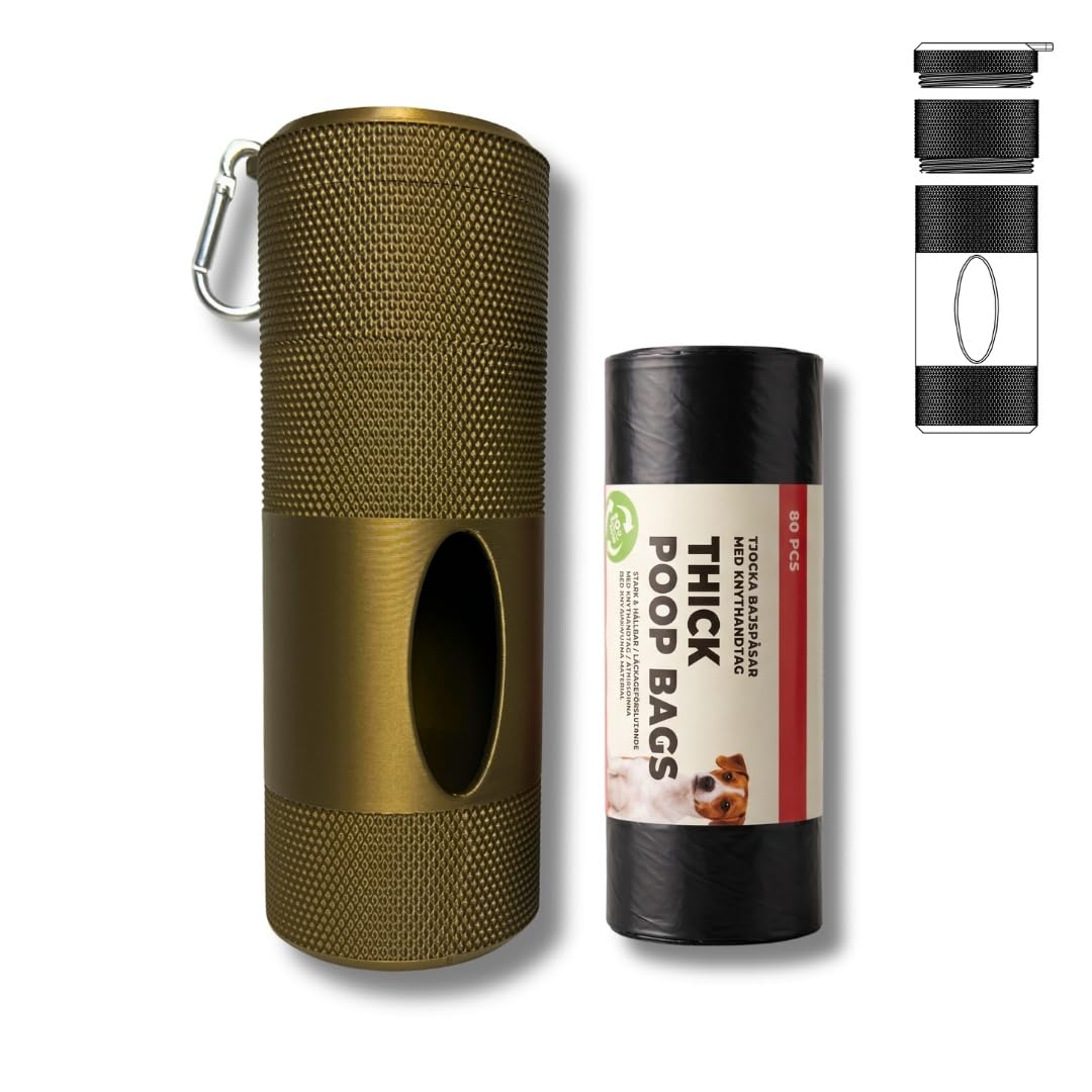 Cherrysc Bronze Poochpod | Poop Bag Dispenser With Treat Storage L