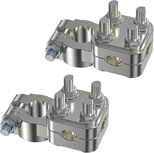 GKG Conectores de terminal de batería, terminal de batería de poste superior, para poste superior cónico estándar SAE, abrazaderas de terminal de