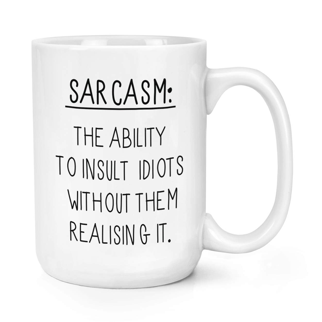 Sarcasm The Ability to Insult Idiots 15oz Large Mug Cup
