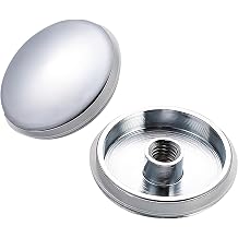 2 PCS Button Style Sink Drain with M8 Thread Durable Brass Pop-up Drain Plug Suitable for Bathroom and Kitchen Sizes of 36-37mm, 37mm Click Black Sink Plug Replacement