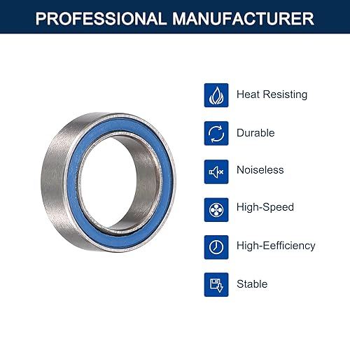 Miniatura 5 de MR148-2RS Rodamientos rígidos de bolas, ID 0.315 in x OD 0.551 in x Ancho 0.157 in Rodamientos en miniatura, rodamiento de bolas sellado de goma