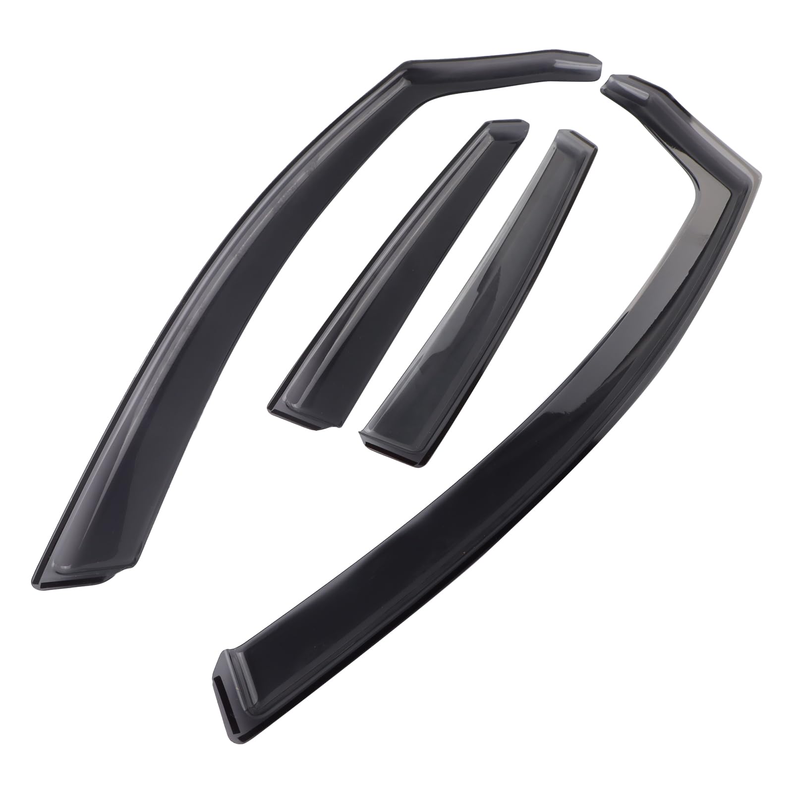 Lot de 4 déflecteurs d'air pour Opel Astra J MK6 2009–2015 5 portes à hayon/berline – Lot de 4 déflecteurs d'air intégrés, protection contre le vent, la pluie et le soleil, installation facile