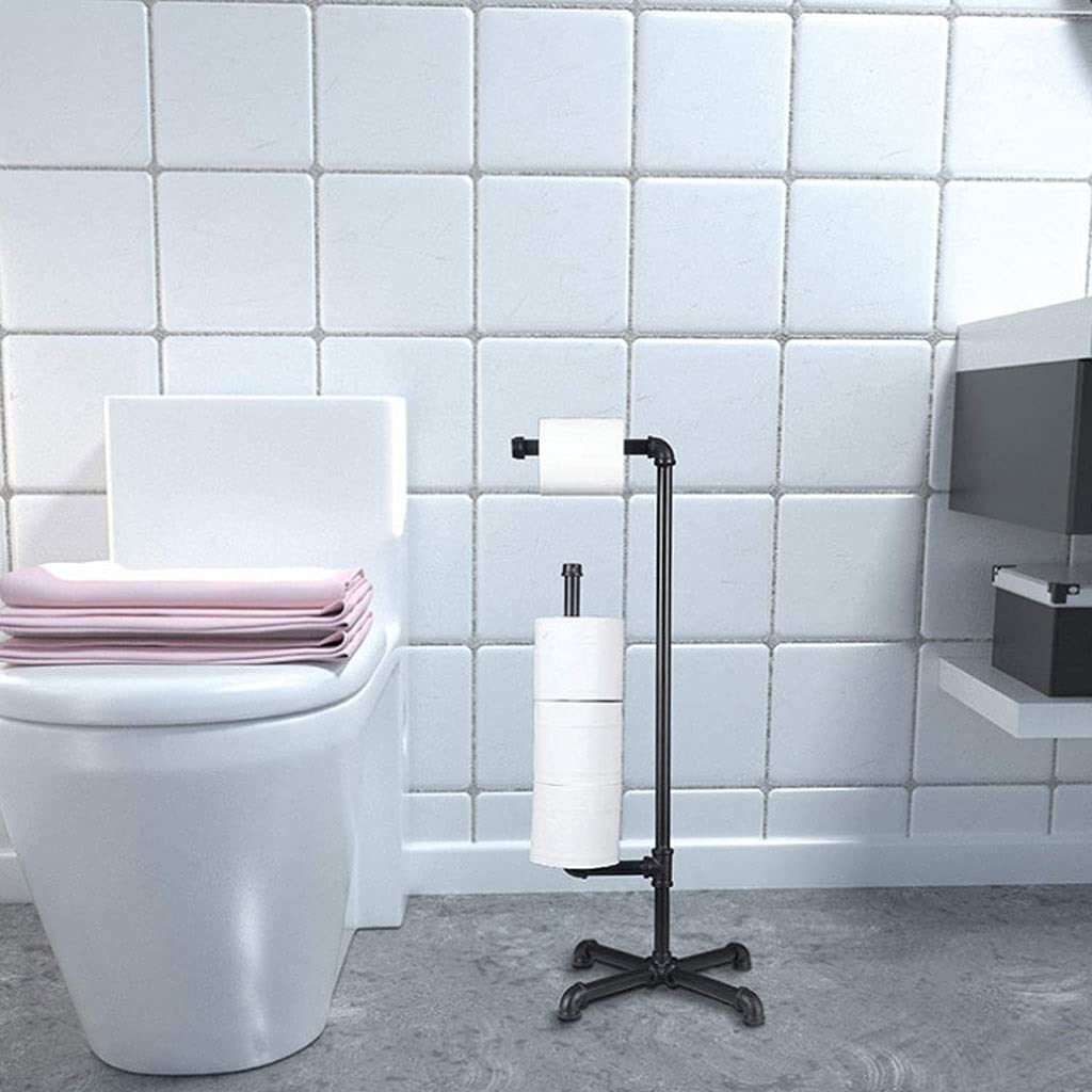 Carta Igienica Free Standing Carta igienica Supporto del Basamento con riserva, Holder Bagno Tessuto Laminato di Stand Tissue portarotolo Porta Bagno