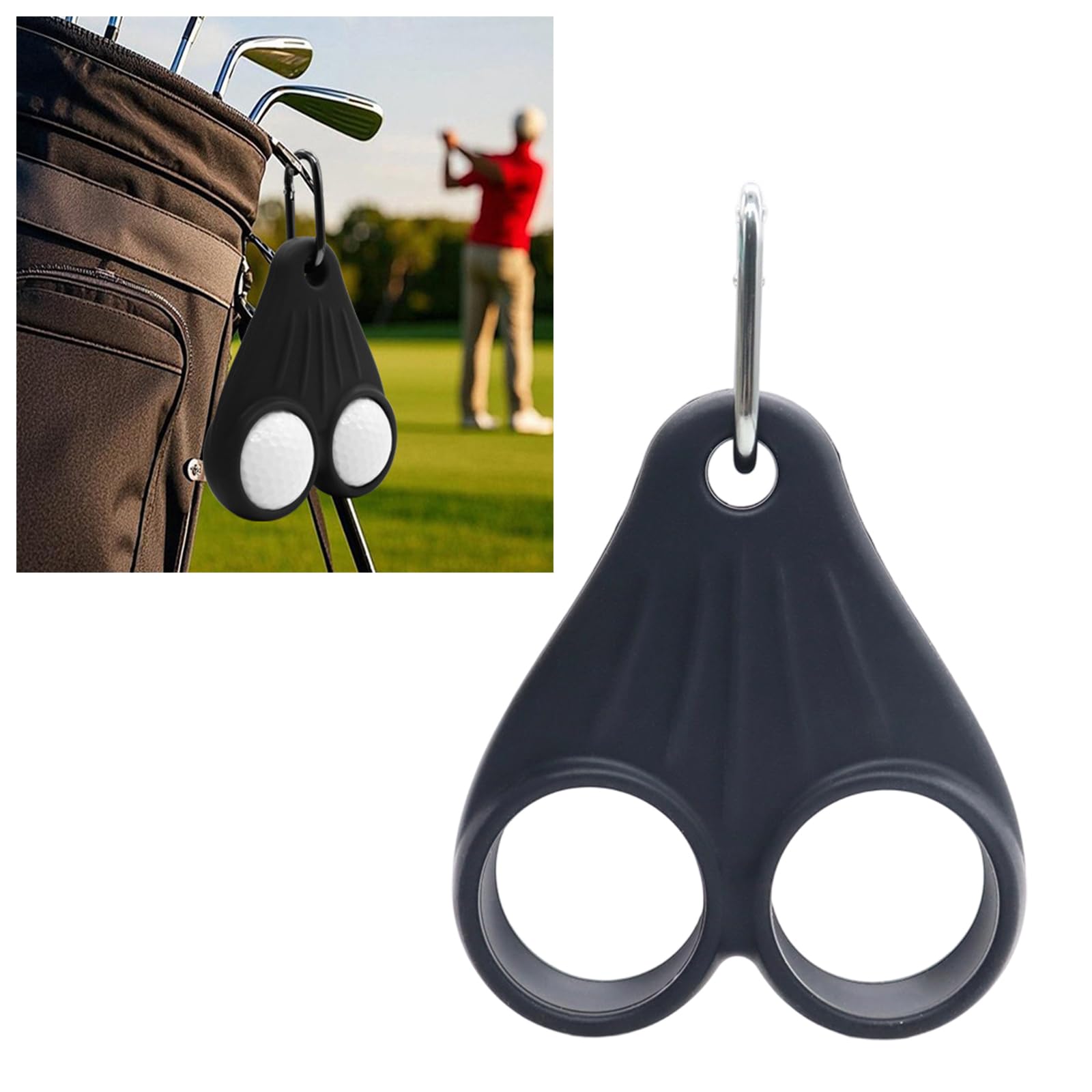 Golf Ball Testicle Sac Holder, Silicone Golf Ball Holder Pouch, Funny Sac Pouch Design, Portable Golfs Balls Storage Bag For Golfs Cart Bag Or Belt, Prank Fake Saggy Gift