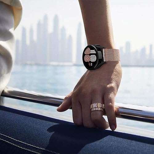 Miniatura 4 de Correas compatibles con Samsung Galaxy Watch 66 Classic  55 Pro  44 ClassicGalaxy 3 1.614 in  Active 2, correa de repuesto de malla metálica de