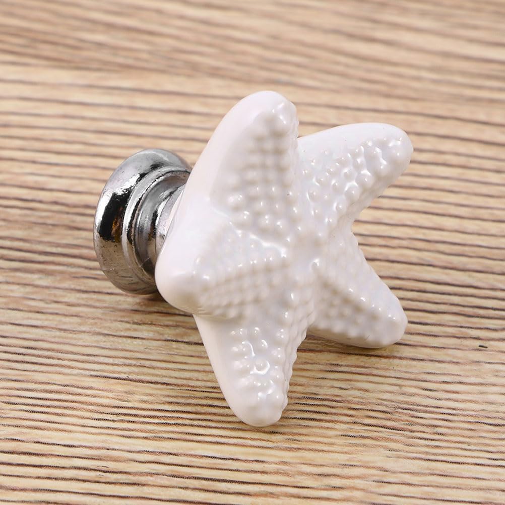 Knobs Handle Door Knob Drawer Ceramic Cabinet Handles Cupboard Star Crystal Iron Kitchen Cute Fun Kids Dresser - (Color: -blue)