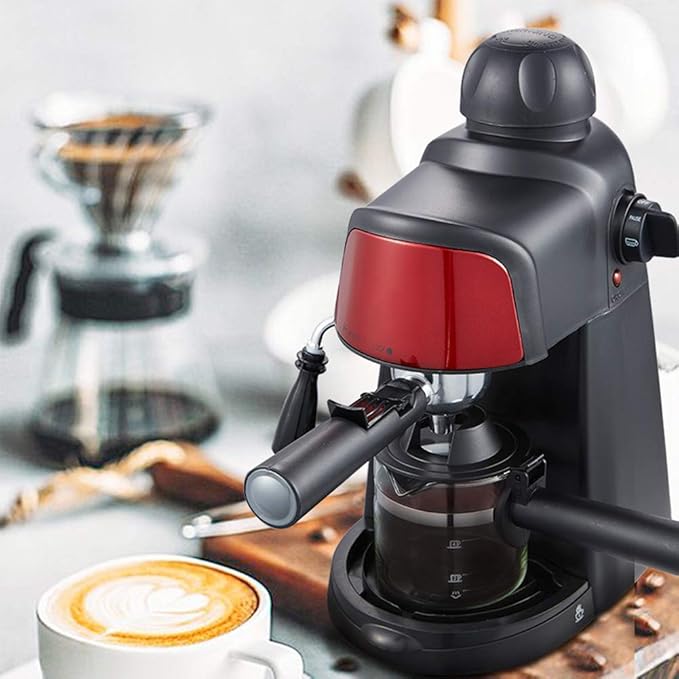 Cafetera Expreso Semiautomática 4 Tazas 800W Portátil miniatura 2