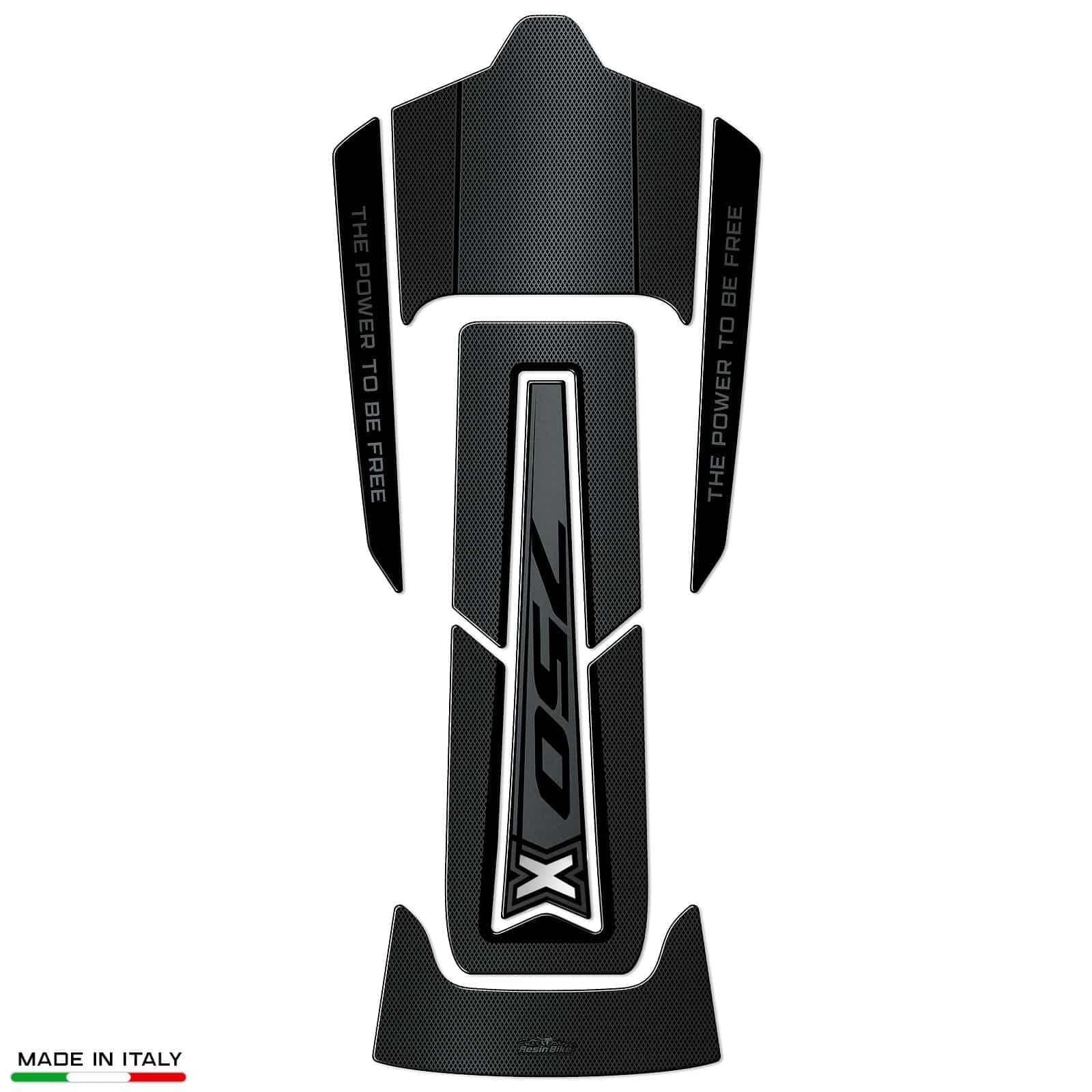 Resin Bike Adhesivos de Moto Compatibles con Honda NC750X 2021-2026. Protection de Tanque de Choques y Arañazos de Moto. Pegatinas 3D Resinadas Made in Italy