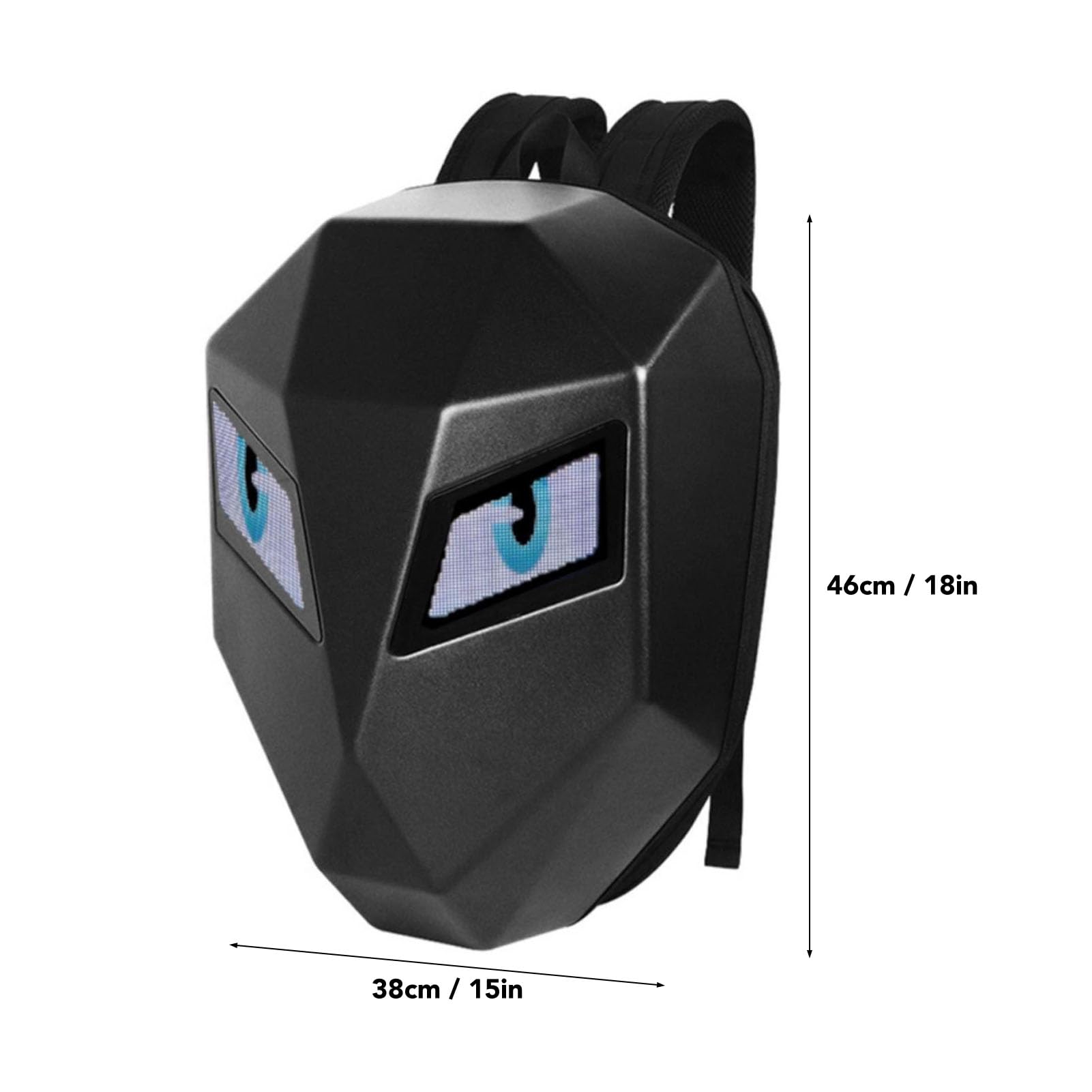 Zaino Moto LED, Borsa Casco Impermeabile con Schermo Programmabile Ad Alta Capacità, Zaino Equitazione 3D Knight Custodia Rigida per Uomo, Accessori Moto, Zaino Viaggio