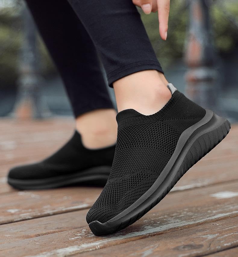 Womens Slip on Walking Shoes Comfort Lightweight Breathable Sock Shoe Non-Slip Mesh Casual Fashion Tennis Running Sneakers3