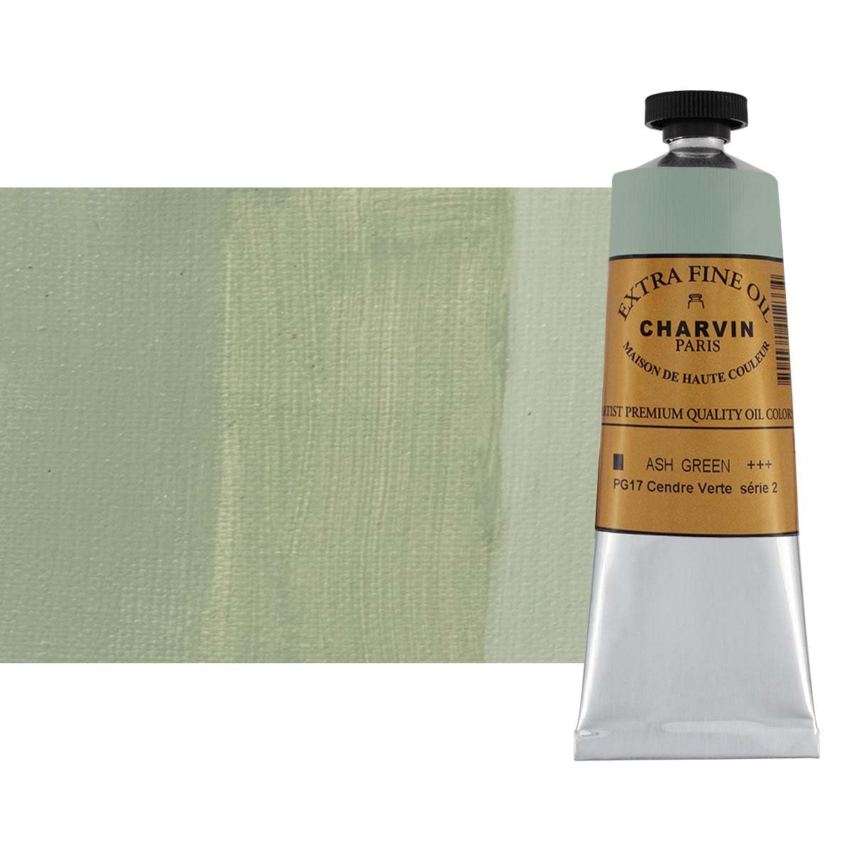 Charvin Extra Fine Oil Paint, Ash Green 60 ml - Triple-Milled, Rich Texture, Poppy Oil-Based, Light-Fast, Handmade, Archival Quality