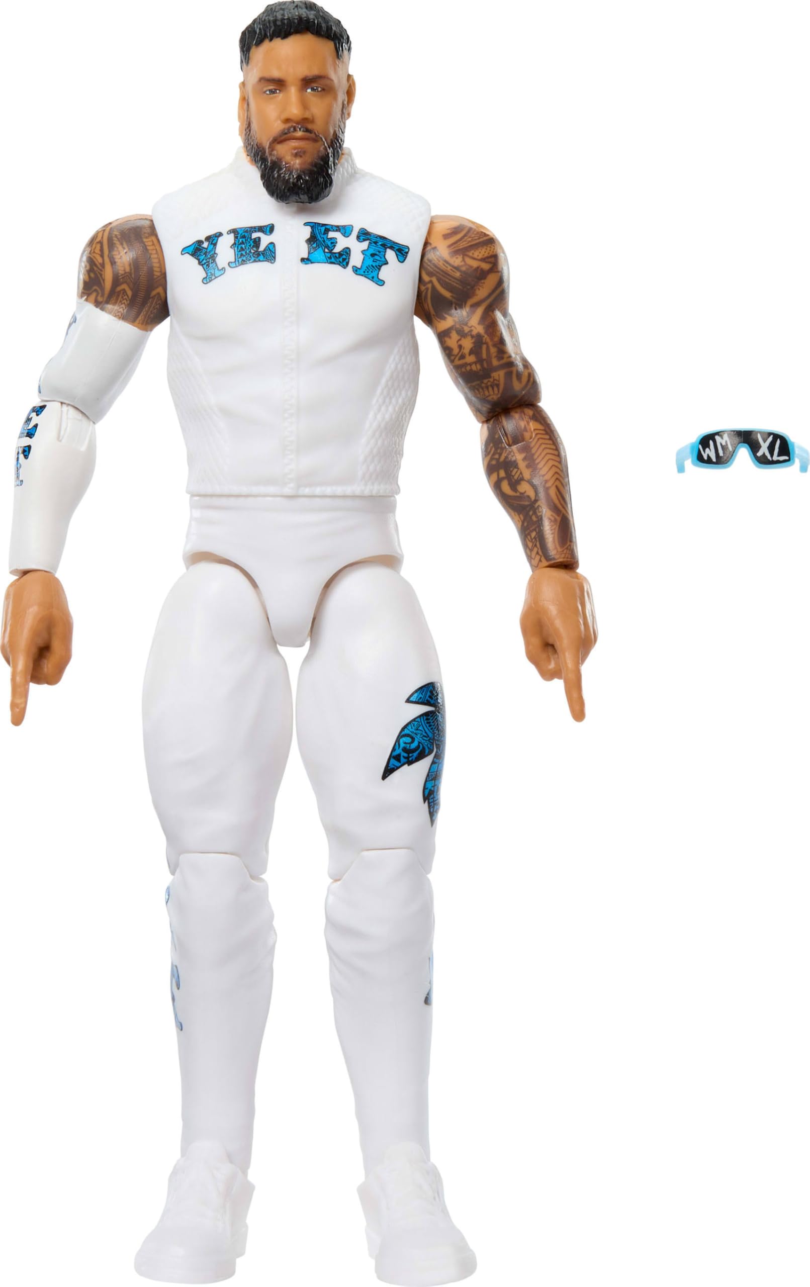 Mattel WWE Figurine articulée Main Event Jey USO de 15 cm à Collectionner, n° 161, 14 Points d’Articulation et Look réaliste, JHH87 - 1