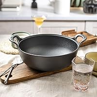 Amazon｜両手鍋 鉄鍋 フライパン 深型 ih対応 一人鍋 中華鍋