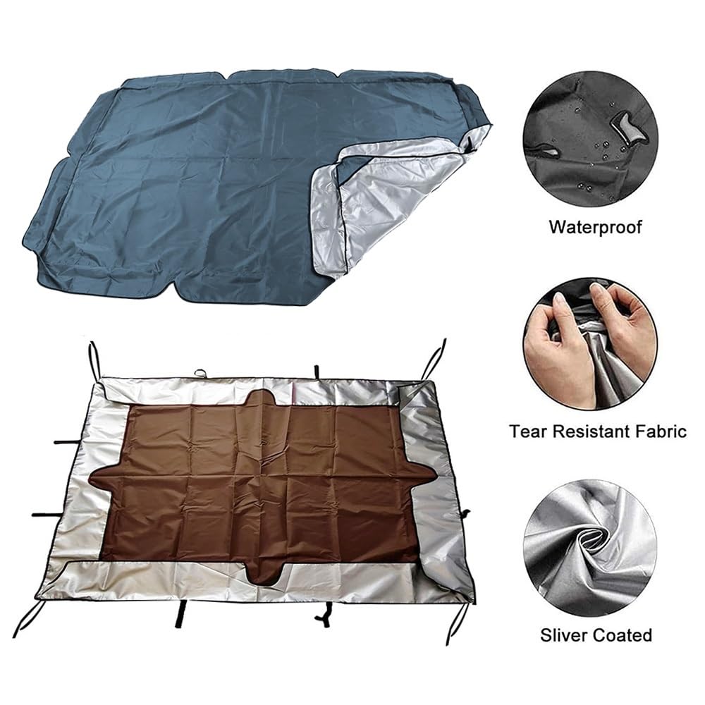 Toit De Rechange pour Balancelle De Jardin 190x132cm Housse De Toit pour Balançoire Extérieur 3 Places Auvent Imperméable pour Balancelle Terrasse Balcon(Red,64x45in-164x114cm)