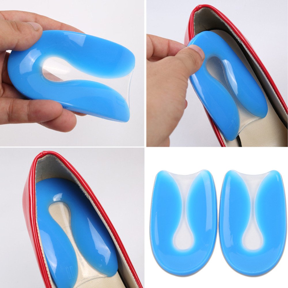 Pedimendtm a forma di U in silicone gel Heel Cup | Heel Protector | sperone calcaneare cuscino Pad | scarpa inserti solette | pain relieve Spur Pads | solette ortopediche per dolore metatarso dolore
