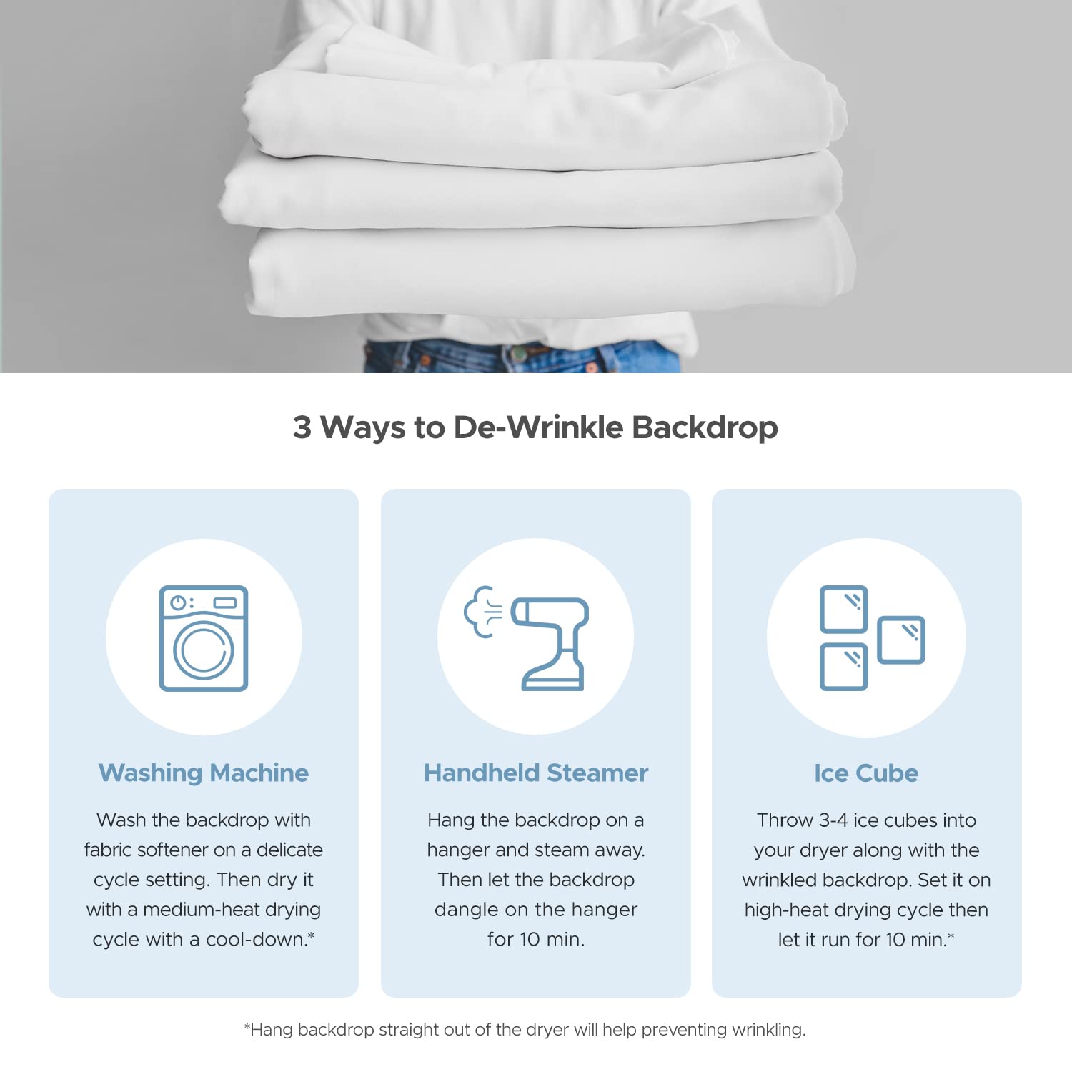 Julius Studio 10 ft. x 12 ft. White Photographic Background, Pure White