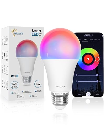 ORALUCE Smart Light Bulbs, WiFi＆Bluetooth Smart Bulbs That Work with
