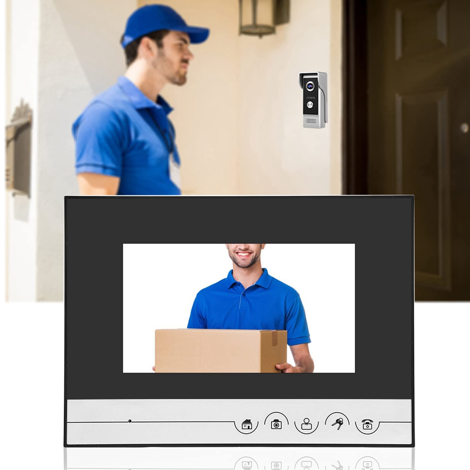 Sistema di videocitofono, sistema di citofono intelligente per visione notturna per appartamento per esterni per la casa(#2)