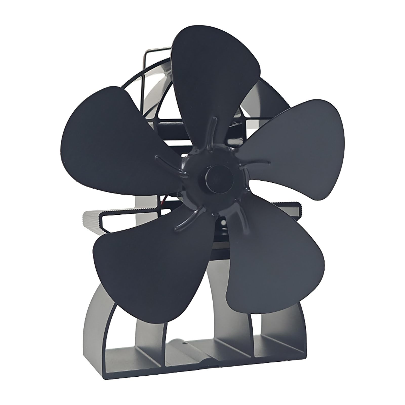 Kalttoy Heat Powered Wood Stove Fan With 5Blades & Temperature Gauge None Electricity Required For Air Circulation Home Heating Stove Fan