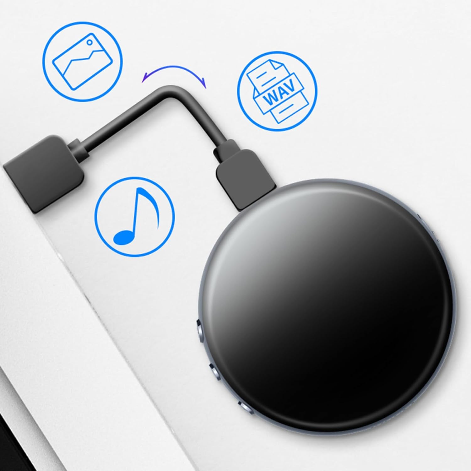 Jectse M29 recorder connected to a computer via USB