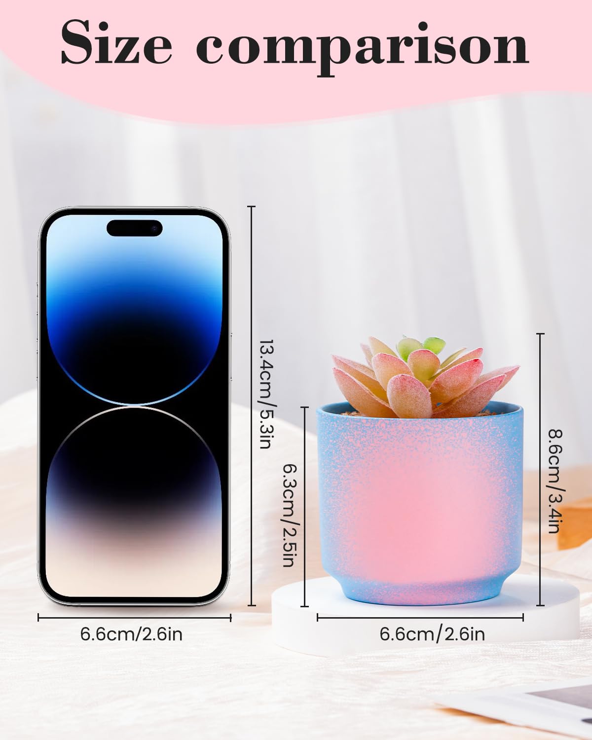 Der Rose 3Pcs Nep Vetplanten Kunstmatige Roze Kamer Bureau Decor Voor Vrouwen