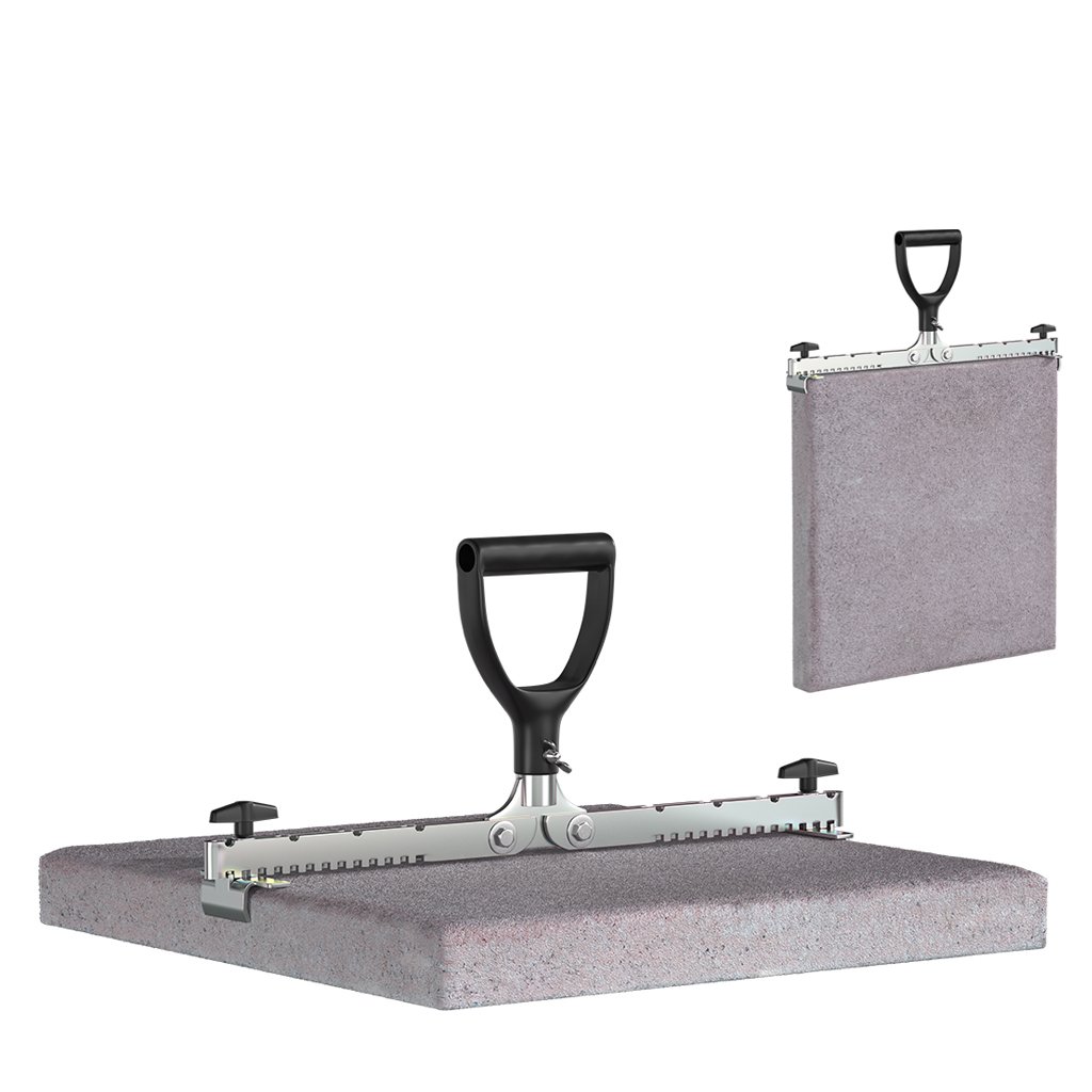 LANGFIT® Plattenheber mit normalem Griff - 30 bis 50cm - Senkrechtes und Waagerechtes anheben - Tragkraft bis 60kg - Made in Germany - MS-PH2050K