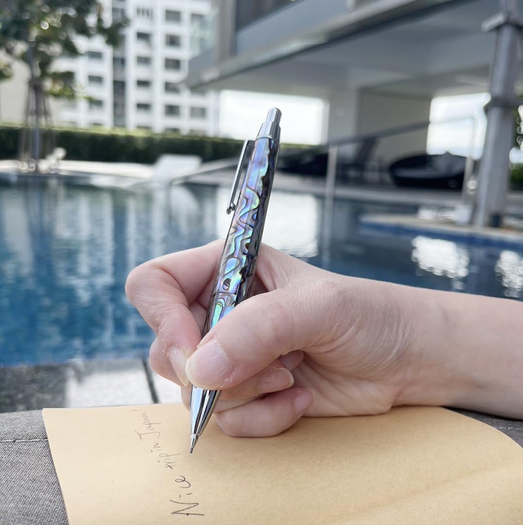 Amazon.co.jp: LACHIEVA LUX 天然アワビ貝 シャープペンシル 0.7