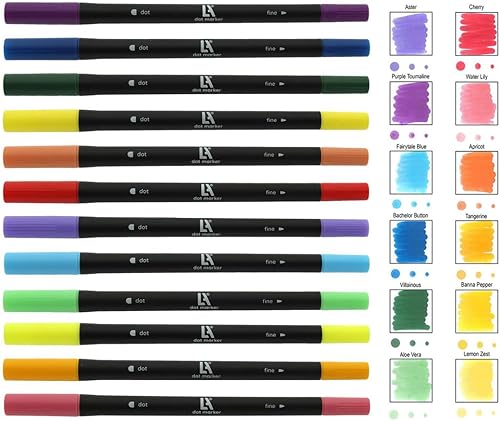 Miniatura 6 de Leisure Arts Dot Art Calendario 8.5x11 pulgadas con marcadores