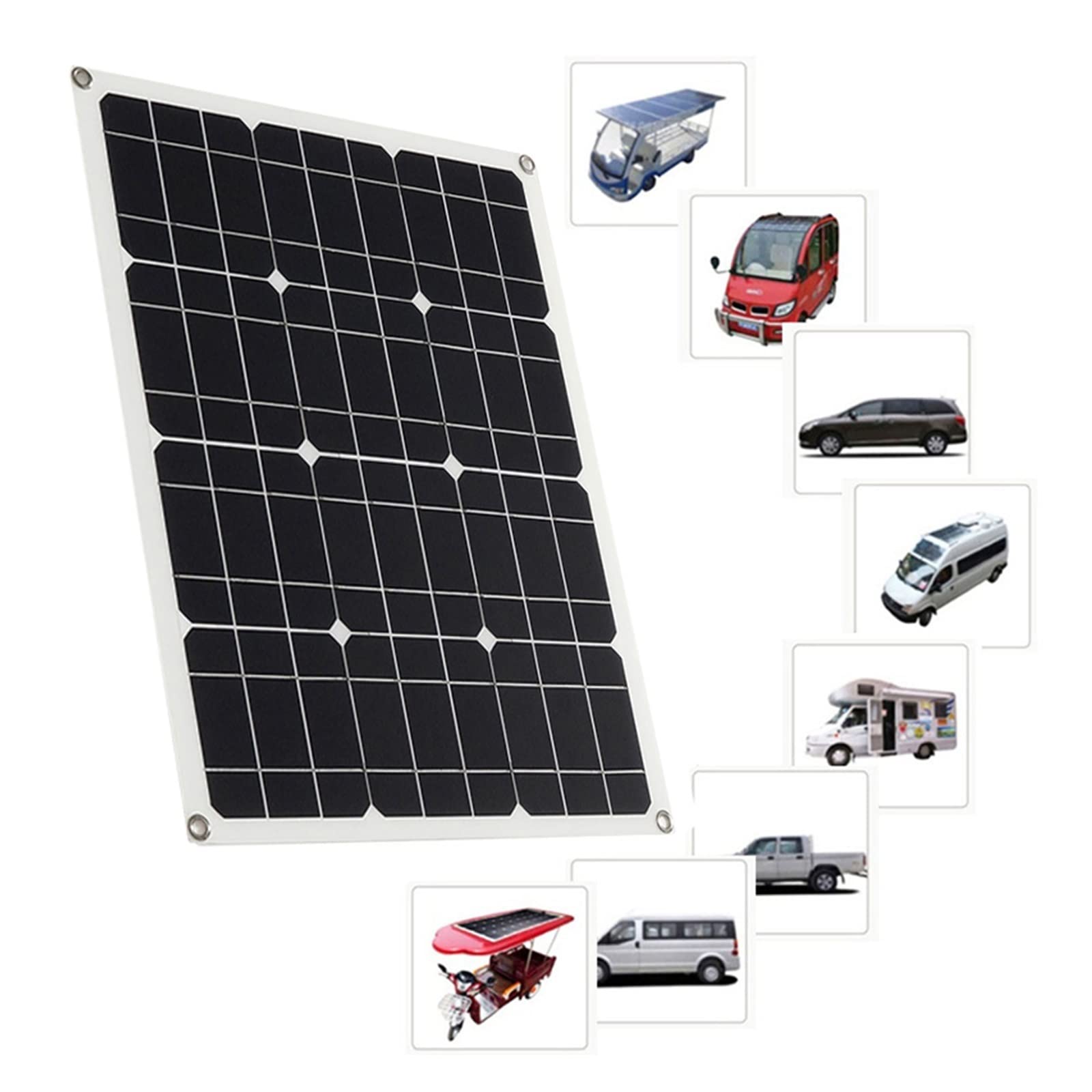 Przenośne panele słoneczne Elastyczny zestaw paneli słonecznych 100W Przenośna ładowarka słoneczna 18V System domowy 5V USB do telefonu 12V RV Samochód Łódź Camping Akumulator wodoodporny (kolor: z