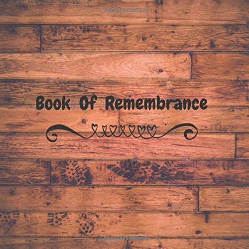 Book Of Rememberance Wood Design Large Square Celebration of Life